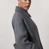 Abbigliamento Marina Rinaldi | Cappotto Di Stoffa Grigio Medio