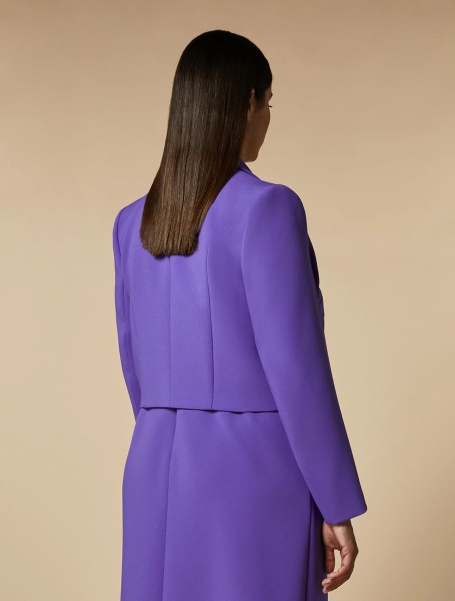 Abbigliamento Marina Rinaldi | Giacca Spencer In Crepe Viola