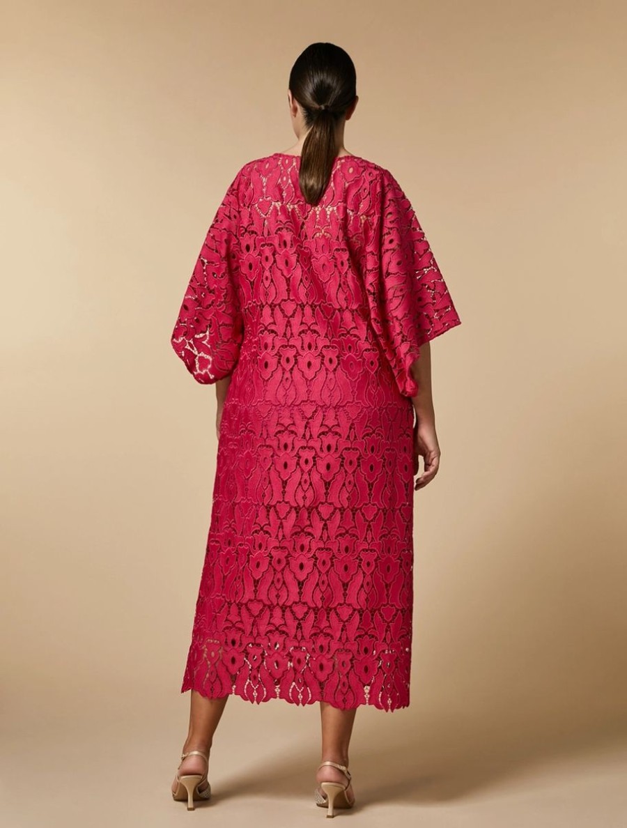 Abbigliamento Marina Rinaldi | Abito In Macrame Fucsia