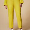 Abbigliamento Marina Rinaldi | Pantaloni In Gabardina Fluida Giallo