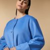 Abbigliamento Marina Rinaldi | Giacca In Misto Lana Double Face Sci Blu