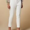 Abbigliamento Marina Rinaldi | Pantaloni In Misto Cotone Bianco