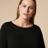 Abbigliamento Marina Rinaldi | T-Shirt In Jersey Di Viscosa Nero