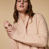 Abbigliamento Marina Rinaldi | Cardigan In Mohair E Lana Rosa