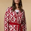 Abbigliamento Marina Rinaldi | Cardigan In Filato Di Viscosa Rosso