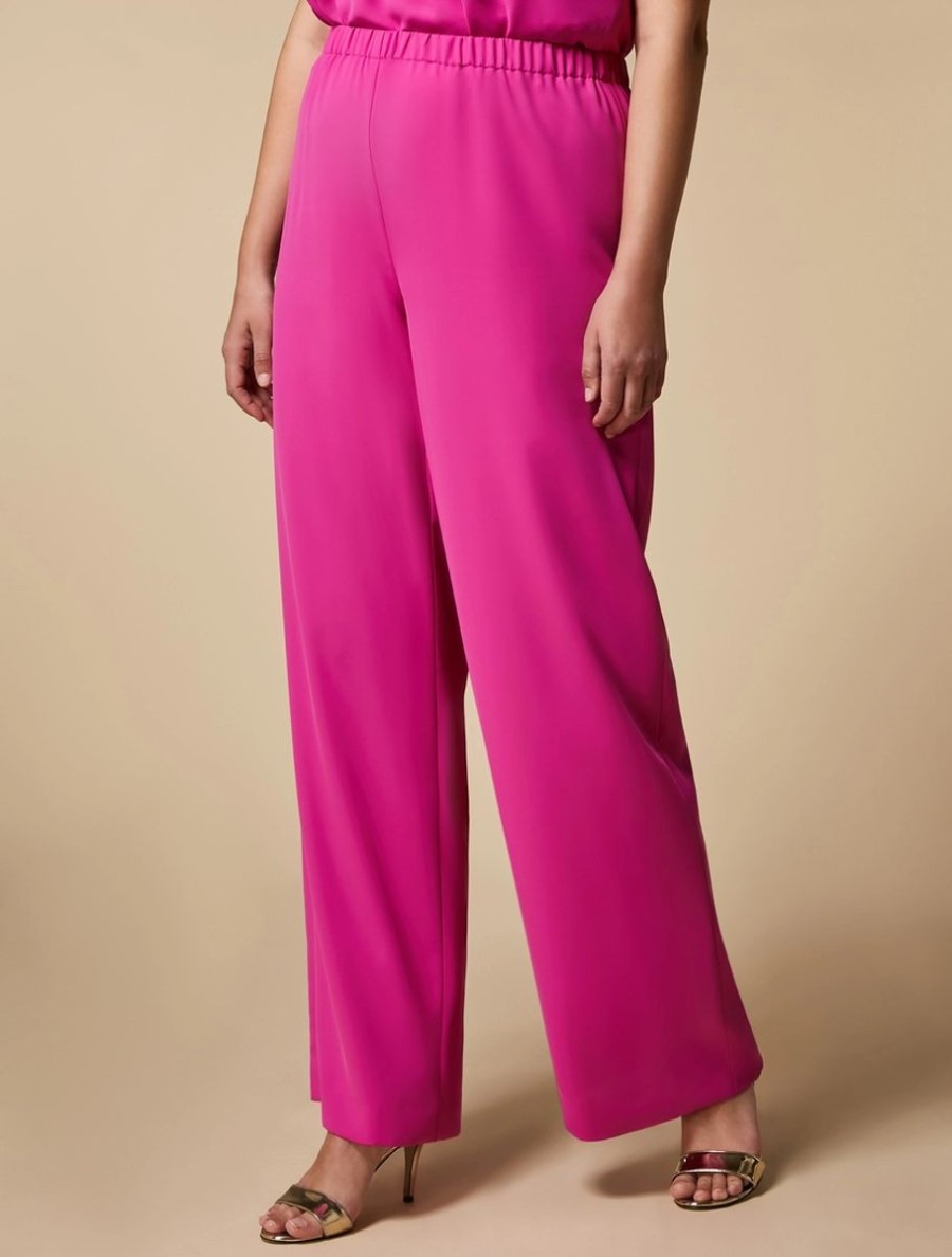 Abbigliamento Marina Rinaldi | Pantaloni In Cady Fucsia