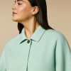 Abbigliamento Marina Rinaldi | Giacca Pesante In Lana E Cashmere Double Face Verde Pastello