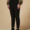 Abbigliamento Marina Rinaldi | Pantaloni In Crepe Elasticizzato Nero