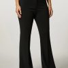 Abbigliamento Marina Rinaldi | Pantaloni In Tessuto Fluido Stretch Nero