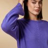 Abbigliamento Marina Rinaldi | Maglia In Misto Cashmere Viola