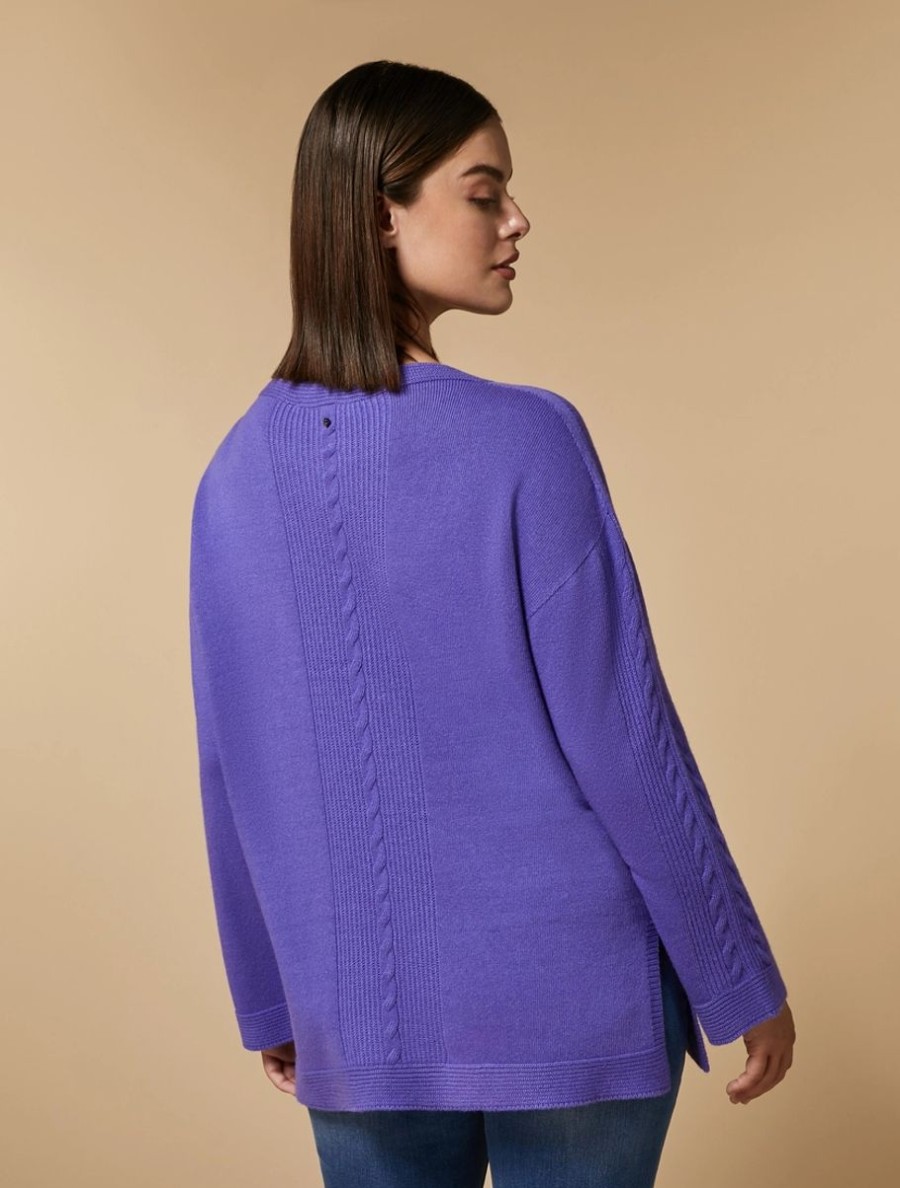 Abbigliamento Marina Rinaldi | Maglia In Misto Cashmere Viola