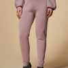 Abbigliamento Marina Rinaldi | Leggings In Maglia Di Viscosa Rosa