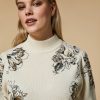 Abbigliamento Marina Rinaldi | Maglia Ricamata Con Paillettes Bianco