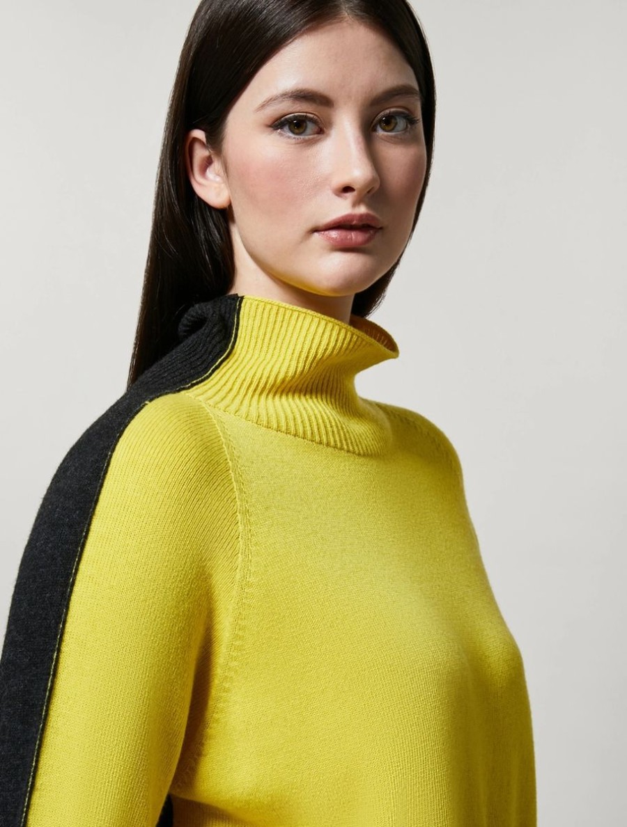 Abbigliamento Marina Rinaldi | Maglia In Lana E Cashmere Giallo