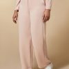 Abbigliamento Marina Rinaldi | Pantaloni In Tessuto Fluido Rosa