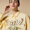 Abbigliamento Marina Rinaldi | Camicia Oversize In Popeline Di Cotone Giallo