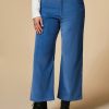 Abbigliamento Marina Rinaldi | Pantaloni Ampi In Velluto Sci Blu