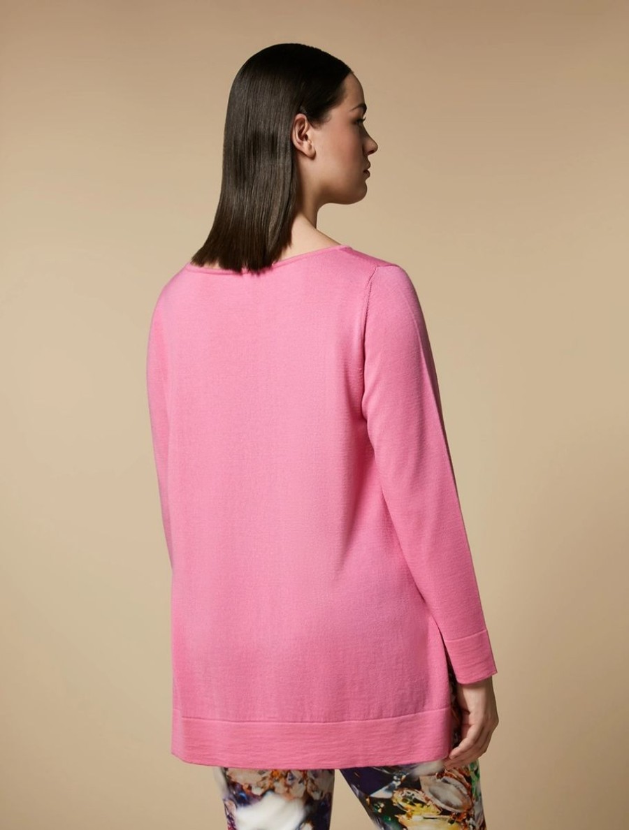 Abbigliamento Marina Rinaldi | Maglione Di Lana Fucsia