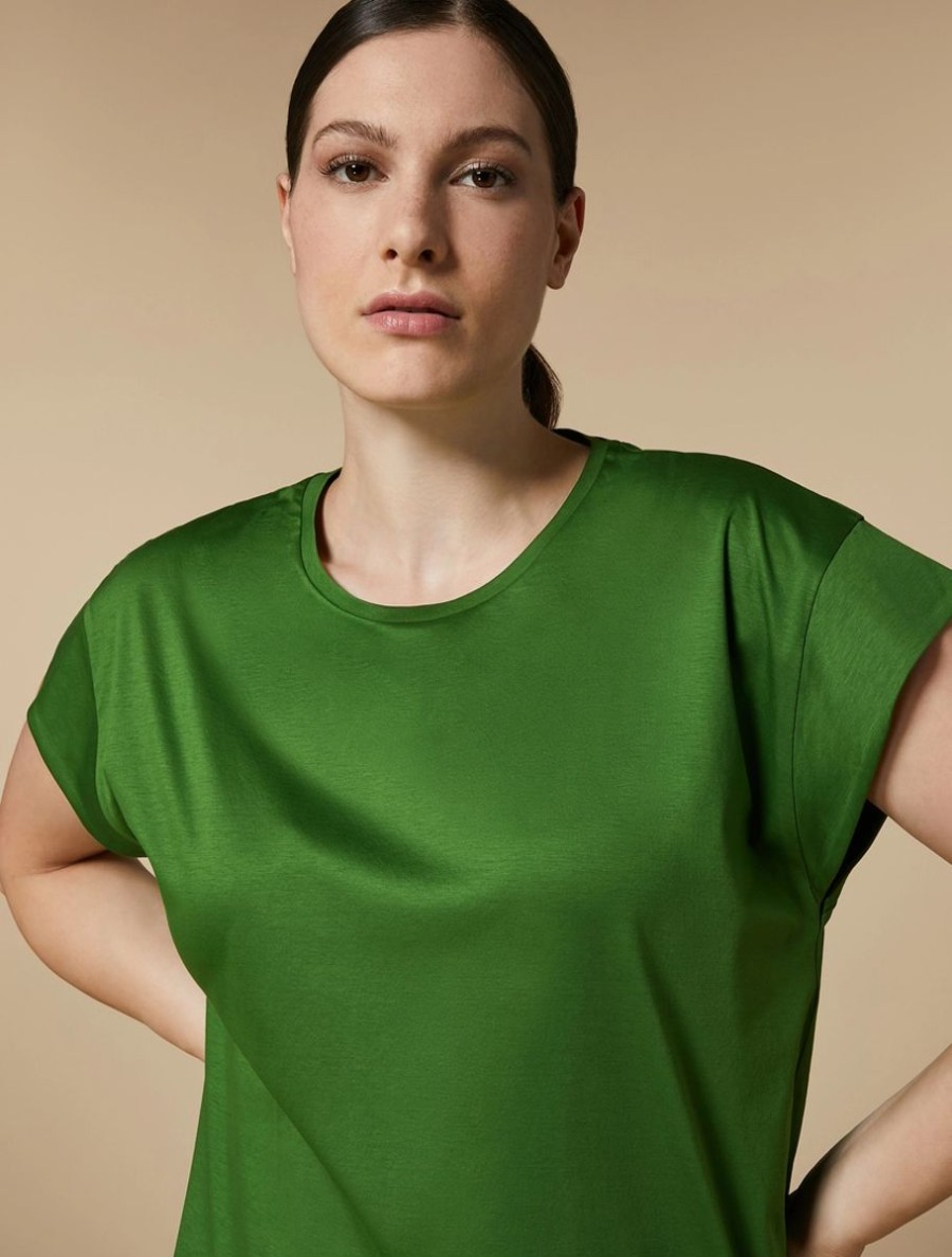 Abbigliamento Marina Rinaldi | Maglietta In Maglia Verde