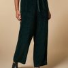 Abbigliamento Marina Rinaldi | Pantaloni Di Velluto A Coste Verde Scuro