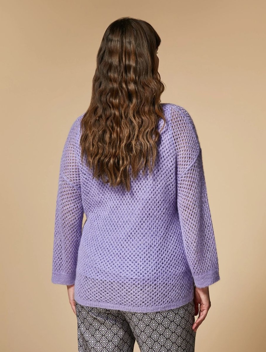 Abbigliamento Marina Rinaldi | Maglia In Misto Alpaca Lilla