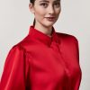 Abbigliamento Marina Rinaldi | Camicia In Raso Rosso