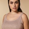 Abbigliamento Marina Rinaldi | Top In Jersey Con Strass Rosa