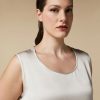 Abbigliamento Marina Rinaldi | Parte Superiore In Tessuto Lucido Beige