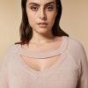 Abbigliamento Marina Rinaldi | Maglia In Lana E Cashmere Rosa