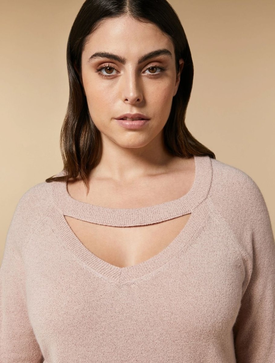 Abbigliamento Marina Rinaldi | Maglia In Lana E Cashmere Rosa