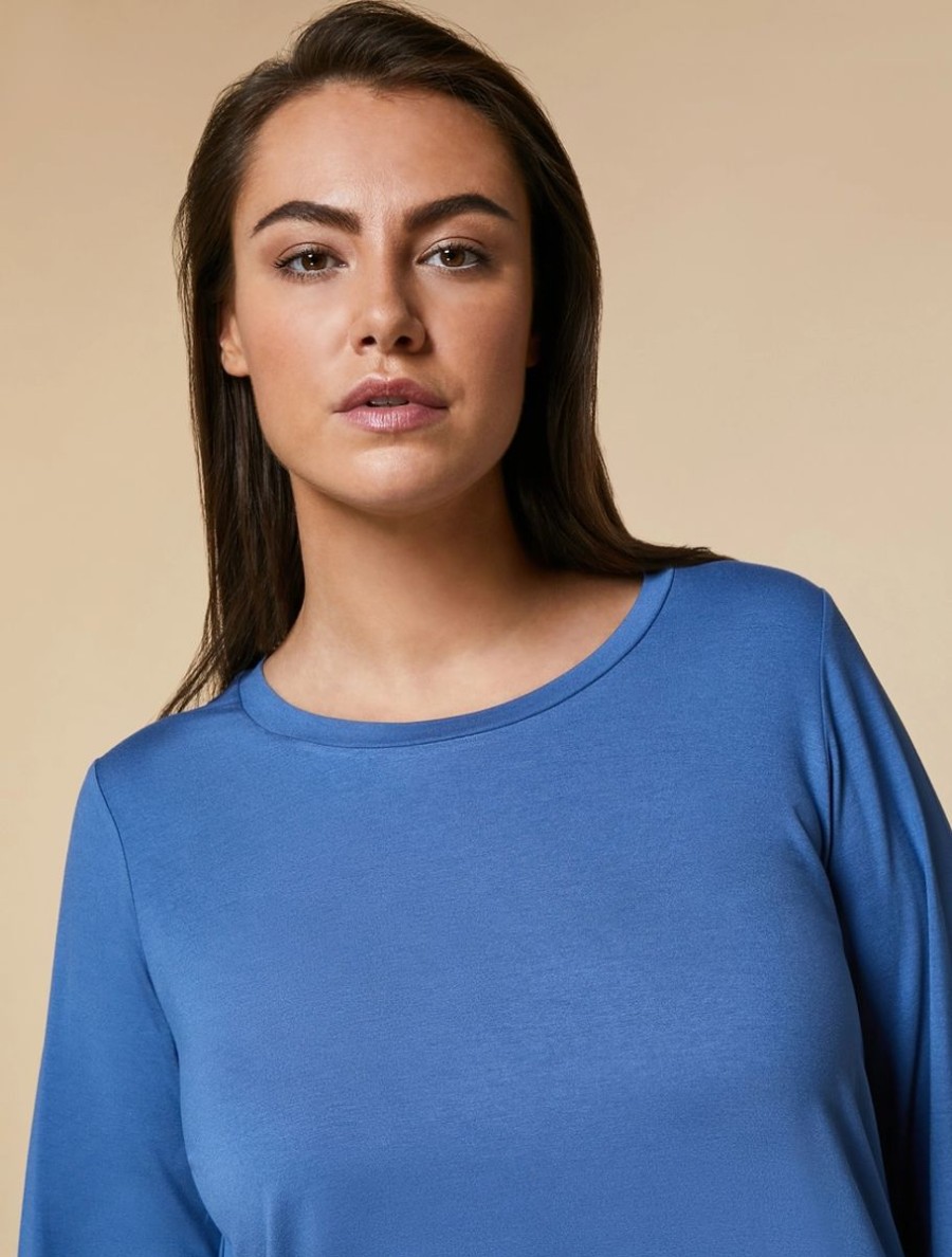 Abbigliamento Marina Rinaldi | Maglietta In Maglia Sci Blu