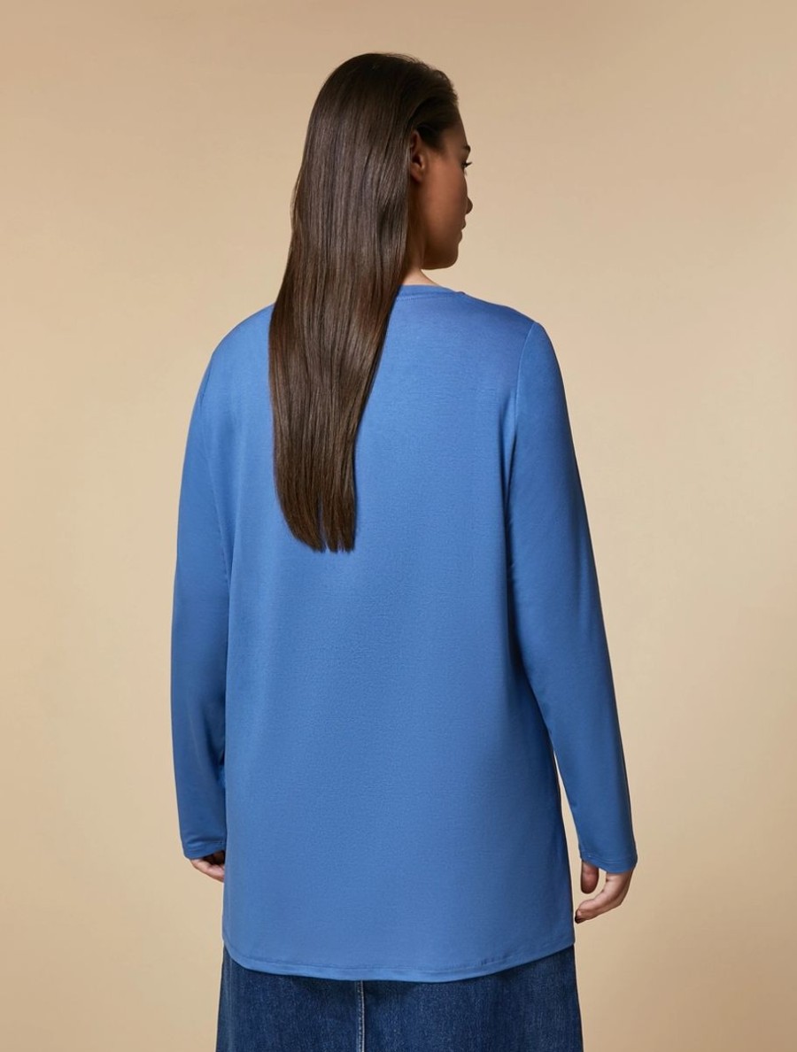 Abbigliamento Marina Rinaldi | Maglietta In Maglia Sci Blu