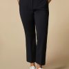 Abbigliamento Marina Rinaldi | Pantaloni Svasati In Misto Cotone Blu Fiordaliso