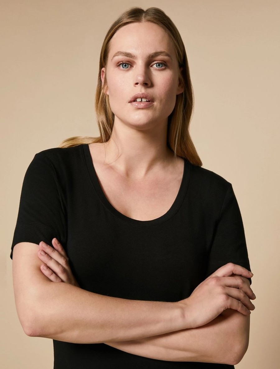 Abbigliamento Marina Rinaldi | Maglietta In Maglia Nero