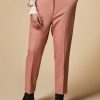 Abbigliamento Marina Rinaldi | Pantaloni In Gabardina Fluida Rosa