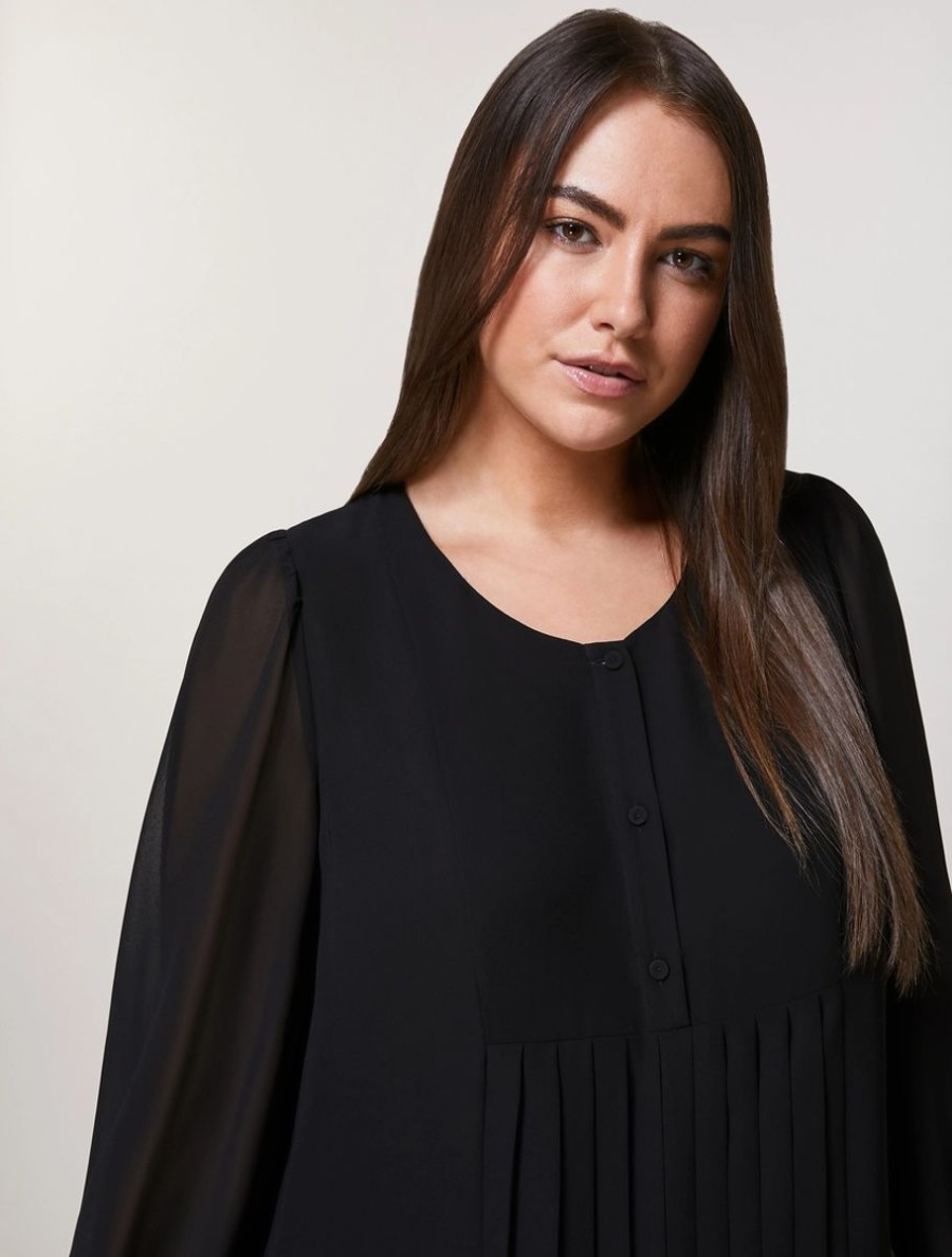 Abbigliamento Marina Rinaldi | Blusa In Georgette Nero