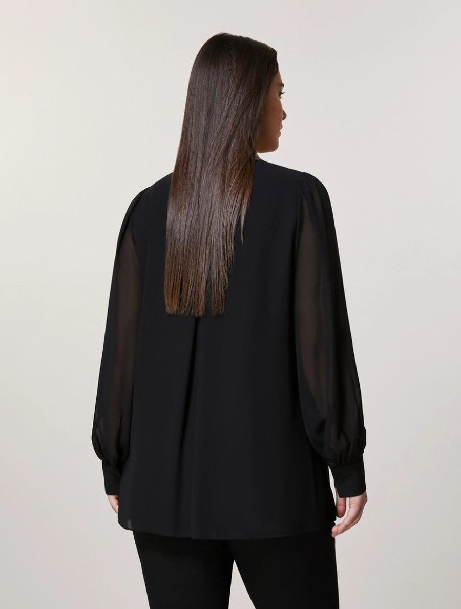 Abbigliamento Marina Rinaldi | Blusa In Georgette Nero