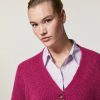 Abbigliamento Marina Rinaldi | Cardigan In Misto Lana Fucsia