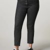 Abbigliamento Marina Rinaldi | Pantaloni In Denim Di Cotone Nero