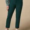 Abbigliamento Marina Rinaldi | Pantaloni Tecnici In Misto Cotone Verde Scuro