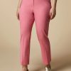 Abbigliamento Marina Rinaldi | Pantaloni Slim In Tela Stretch Rosa