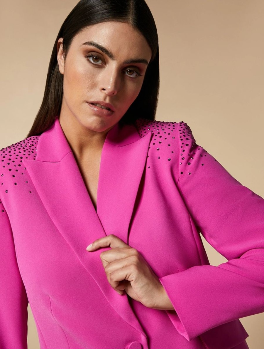 Abbigliamento Marina Rinaldi | Giacca Blazer In Cady Stretch Fucsia