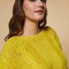 Abbigliamento Marina Rinaldi | Maglia In Misto Lana Giallo