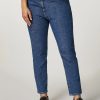 Abbigliamento Marina Rinaldi | Pantaloni In Denim Di Cotone Marina Scuro