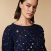 Abbigliamento Marina Rinaldi | Maglione In Misto Alpaca Con Paillettes Marina Scuro