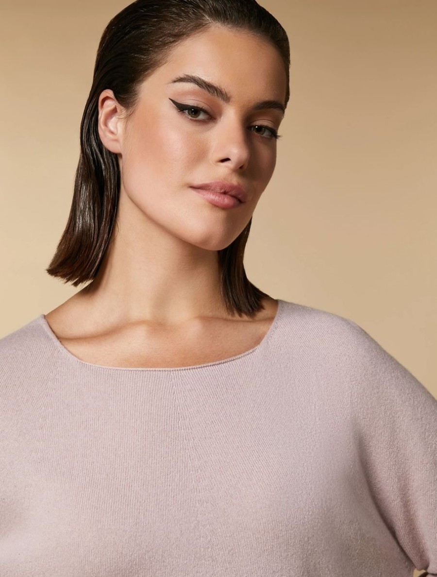 Abbigliamento Marina Rinaldi | Maglia In Puro Cashmere Rosa