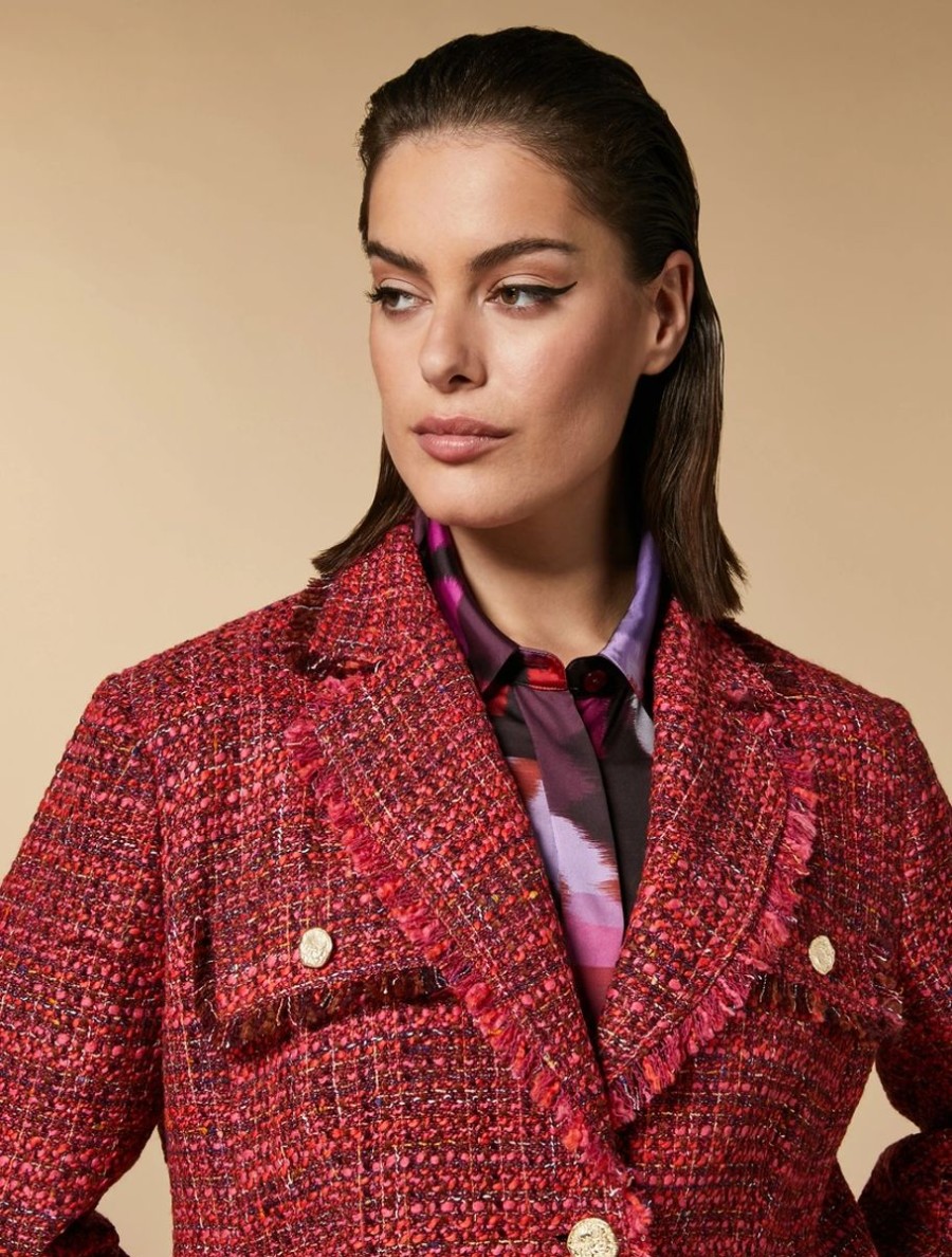 Abbigliamento Marina Rinaldi | Giacca Blazer Boucle Rosa