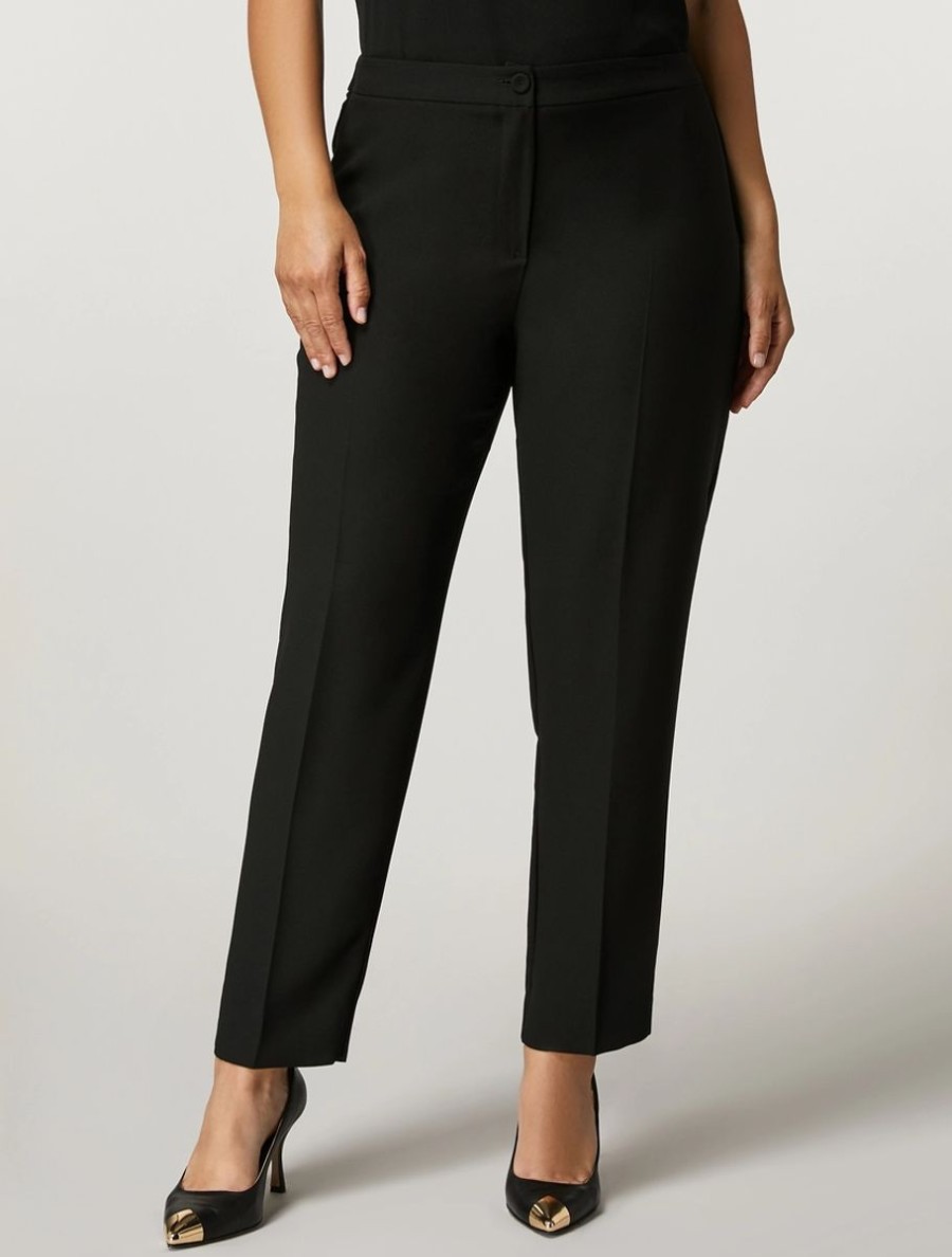 Abbigliamento Marina Rinaldi | Pantaloni In Crepe Envers Satin Nero