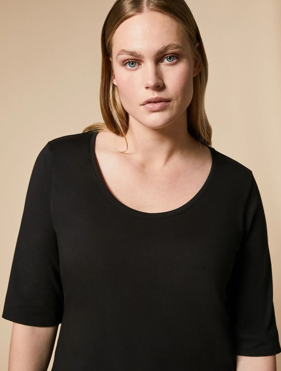 Abbigliamento Marina Rinaldi | Maglietta In Maglia Nero