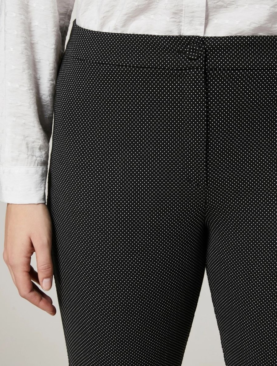 Abbigliamento Marina Rinaldi | Pantaloni Jacquard Nero